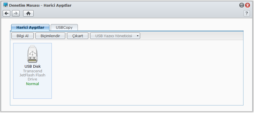 S.M.A.R.T. bilgisini kontrol etmek için: Synology DiskStation Kullanım Kılavuzu 1 Disk listesinden bir disk seçin ve S.M.A.R.T. Bilgisi üzerine tıklayın.