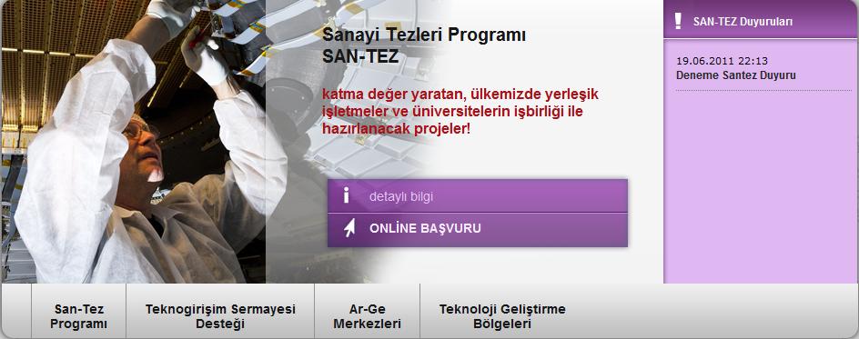 SAN-TEZ modülüne ait ana sayfa ; Diğer bölümlere dönmek isterseniz; linklerini kullanabilirsiniz.