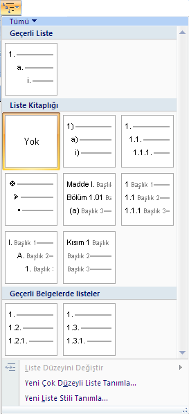 2.2.9. Paragrafı Sıralama ġekil 2.