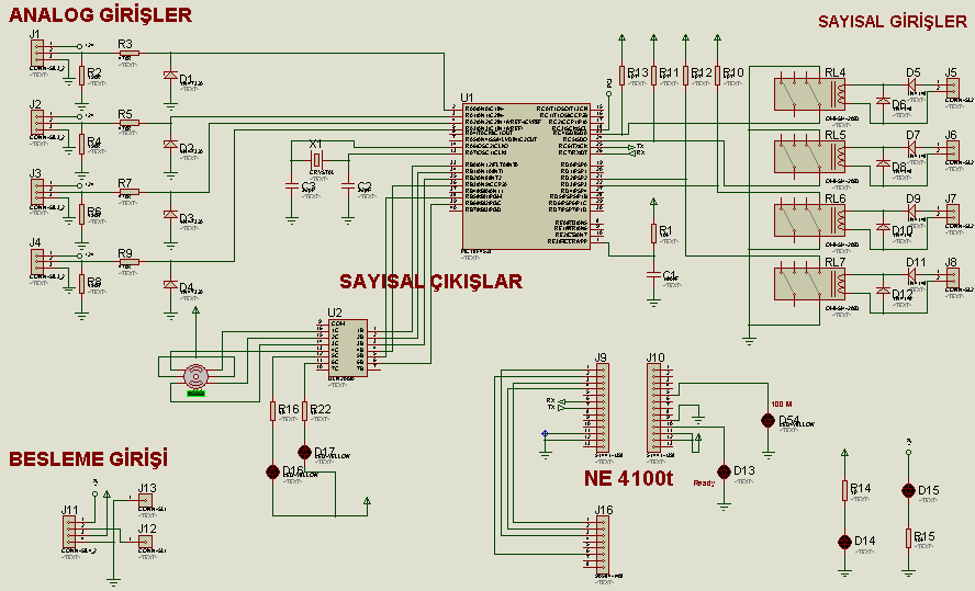 gerçekleştirilmiş olup ve Ares baskı devre programında da geliştirilen kartın baskı devresi hazırlanmıştır.