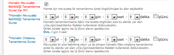 HİZMET SÜRESİ Kaydedilmekte olan hizmete ilişkin hizmet süreleri ve diğer bazı soruların yer aldığı son kayıt ekranıdır. Ekran görüntüsü şekil 52 de gösterilmiştir.