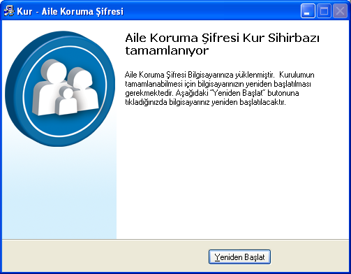 11. Aile Koruma Şifresi ni yüklemek istediğiniz yeri seçin ve İleri yi tıklayın. Standart kayıt yeri, C:\Program Files\ContentWatch dizinidir.