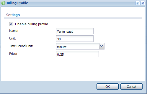 Reach maximum number per billing account: Bir hesabı belirlenen sayıdan fazla ziyaretçinin kullanması durumunda ne yapılacağını belirler. Block: Ziyaretçinin erişimini engeller.