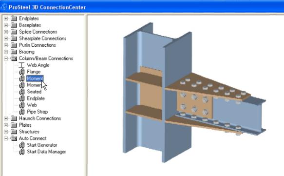 ProSteel Çelik yapı modellemesi, çizimi, birleşim detayları. Fabrikasyon çizimleri oluşturur, CNC makinelerine veri hazırlar.