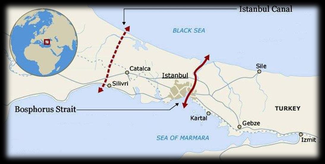 İstanbul Kanal Projesi Uzunluk: Genişlik: Derinlik: 40-50 km Yüzey: 150 m Deniz: 120 m 25 m Planlı Bitiş Tarihi: 2023 Yaklaşık Maaliyet: ~ 100