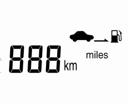 88 Göstergeler ve kumanda birimleri Ortalama Hız Kalan yakıt için sürüş mesafesi Yol bilgisayarını çalıştırmak için, dönüş sinyali kolundaki ayar çarkını çevirin. Üst ekranı seçin.