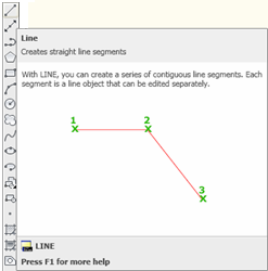 Araç çubukları (Toolbars) Araç çubukları da çekme menüler gibi AutoCAD komutlarının çalıştırılmasında kullanılır.