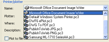 Ayrıca AutoCAD çizim dosyalarını Plot-Model diyalog tablosundan Printer/plotter bölgesindeki listede sunulan seçenekler ile PDF, JPG veya PNG uzantılı bir resim dosyası olarak oluşturabilirsiniz.