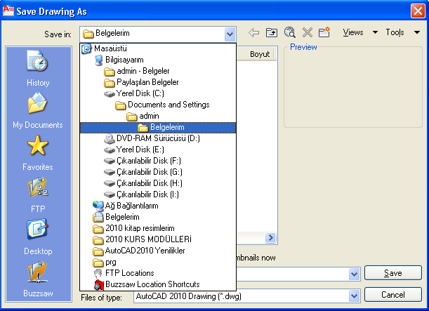 Close Close komutu, AutoCAD programından çıkmadan aktif çizim dosyasının kapatılmasını sağlar.