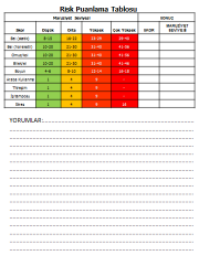 EAWS SKORU S İŞ İSTASYONU ERGONOMİK RİSK ANALİZİ MANUEL OPERASYONLAR 1.