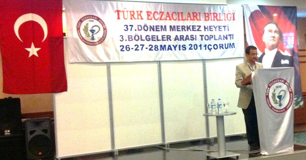 102. Türk Eczacıları Birliği 37.Dönem Merkez Heyeti 3.Bölgeler Arası Toplantısı (26-28 Mayıs 2011) Çorum'da yapılan Bölgelerarası Toplantısı'na Başkanımız Uzm.Ecz. Bülent KÖSE ve Genel Sekreterimiz Uzm.