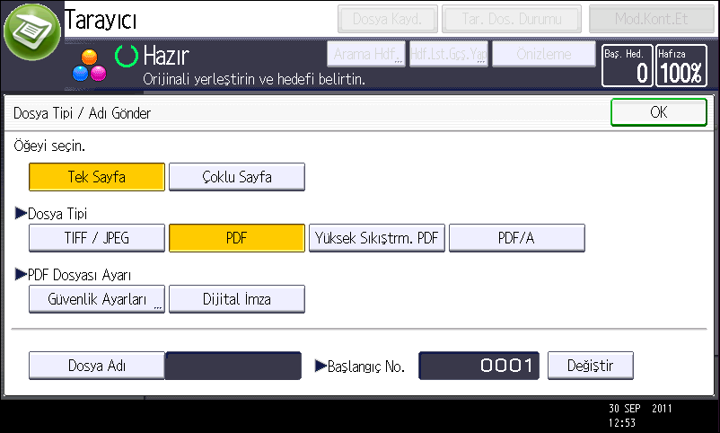 Dosya Tipinin Belirlenmesi Dosya Tipinin Belirlenmesi Bu bölüm, göndermek istediğiniz bir dosyanın dosya türünün belirlenmesine ilişkin prosedürü açıklamaktadır.