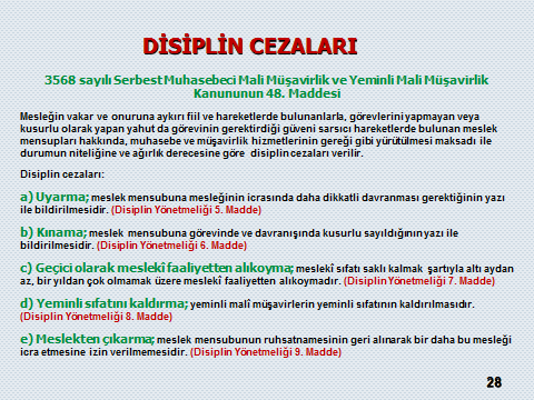 BİRİNCİ OTURUM Mesleğin vakar ve onuruna aykırı fiil ve hareketlerde bulunanlarla, görevlerini yapmayan veya kusurlu olarak yapan yahut da görevinin gerektirdiği güveni sarsıcı hareketlerde bulunan