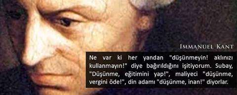 İnsan, eğitilmesi zorunlu olan tek yaratıktır. Immanuel Kant, (1724-1804) «SAPERE AUDE!