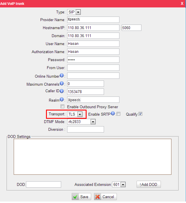 J.2 SIP dış hattı VoIP Sağlayıcıya TLS üzerinden Nasıl kayıt edebilir siniz?