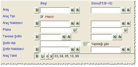 ÖRNEK RAPORLAR Rapor ayarlarında aşağıdaki gibi bir düzenleme yapılabilir.