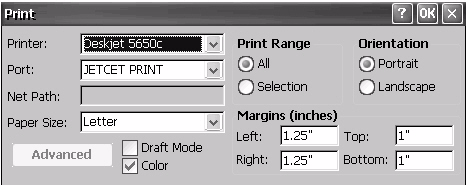 Bölüm 5 Windows CE İşletim Sistemi 3. Printers küçük uygulamasını açarak masaüstü denetim masasından yazıcı kurulumunu teyit edin. Deskjet 5650C yazıcıya ait bir simge görmeniz gereklidir.