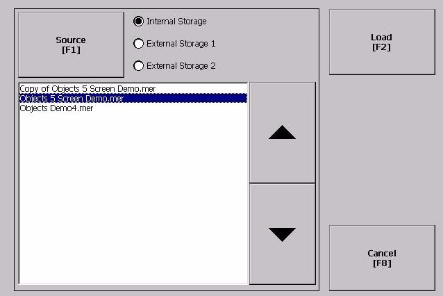 Bölüm 4 Yapılandırma Modu Uygulama Yükleme ve Çalıştırma Bir FactoryTalk View Machine Edition.mer uygulamasını çalıştırmadan önce, ilk olarak uygulamayı yüklemeniz gereklidir. Bir.mer uygulamasını terminaldeki dahili depolama ya da kalıcı bellekten, bir SD karttan ya da bir USB flash bellekten yükleyebilirsiniz.