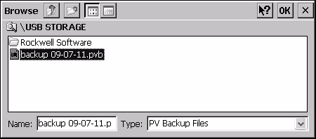 . Bölüm 5 Windows CE İşletim Sistemi 7. İşlemi başlatmak için Backup butonuna tıklayın. Bir ilerleme çubuğu, yedeklemenin durumunu gösterir. Yedekleme işlemi bir kaç dakika sürebilir.
