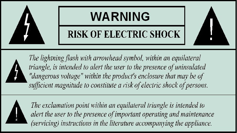 Should any solid object or liquid fall into the cabinet, unplug the apparatus and have it checked by qualified personnel before operating it any further.