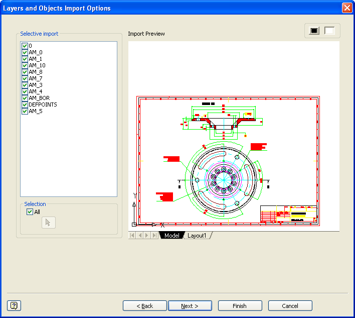 SAYISAL GRAFİK Autodesk Inventor 2008 Tanıtma ve Kullanma Kılavuzu Seçtiğiniz DWG dosyasının tipine (2B ya da Autodesk Mechanical Desktop parça/montajlarını içeren dosya) Read Content From altından