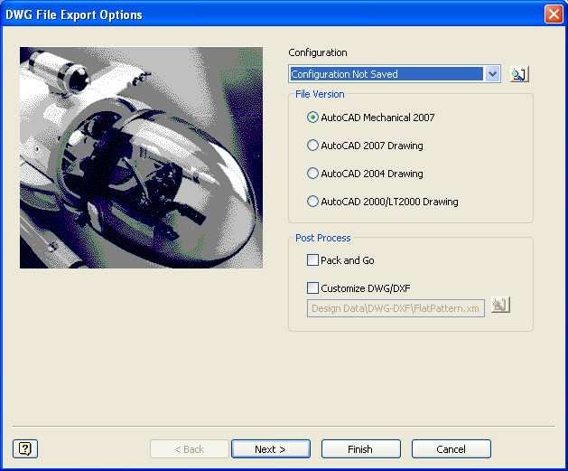 Autodesk Inventor 2008 Tanıtma ve Kullanma Kılavuzu SAYISAL GRAFİK Destination for 2D Data altından 2B DWG verilerinin nereye ve ne olarak aktarılacağı tanımlanır.