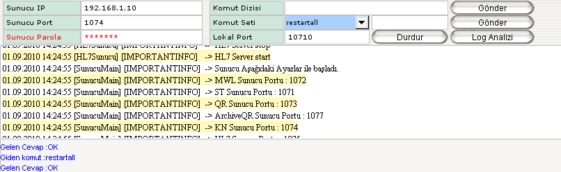 S a y f a 28 Şekil 23. Enlil PACS Yönetim Ekranı Sunucu Çalışma Silme Şekil 24. Enlil PACS Yönetim Ekranı Sunucu Seri Silme Öncelikle sorgulama işlemi gerçekleştirilir.