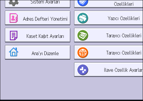 2. Başlarken >Web Image Monitor'ü kullanarak [Ana] ekrana simge ekleme 1. Web Image Monitor'ü başlatın. Ayrıntılı bilgi için, Connecting the Machine/ System Settings bölümüne bakınız. 2.