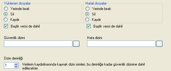 Konfigürasyon 27 4.4.4 Veri Yönetimi MCA/CMM-Reporting için veriler başarılı bir Upload dan sonra silinmeli veya kaydırılmalıdır. Uygulama durumlarına göre başlık verilerinin silinmesi de gerekebilir.