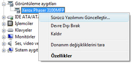 Sürücülerin el ile kaldırılması Şu sürücüleri kaldırmanız gerekir: yazdırma sürücüsü tarama sürücüsü modem sürücüsü yazdırma sürücüyü kaldırmak için: 1 YAZİCİLAR pencereyi açın (BAŞLAT > KONTROL