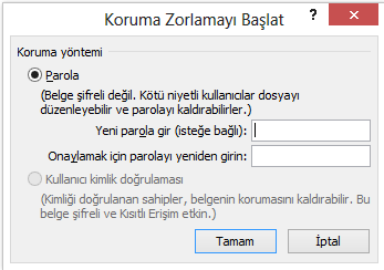 İkinci bölümde bulunan düzenleme kısıtlamaları bölüdümden bu belgede yalnızca bu türde düzenlemeye izin ver seçeneğini seçiyoruz. 3. Açılan seçenekler arasında form doldurmayı seçiyoruz. 4.