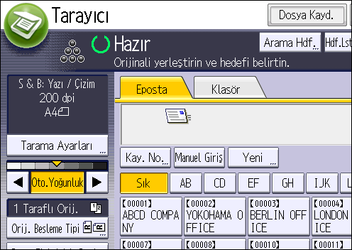 6. Tarama 3. E-posta adresini silmek istediğiniz adı seçin. Ad tuşuna basın veya sayı tuşlarını kullanarak kayıtlı numarayı girin.