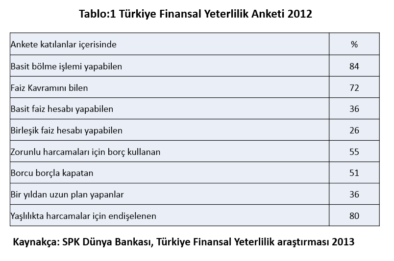 Finansal okuryazarlık için sadece kavramların bilinmesinin yetmediği gibi onları değişik bağlamlarda uygulayacak beceri, güven ve isteğe de sahip olmak gerekiyor.