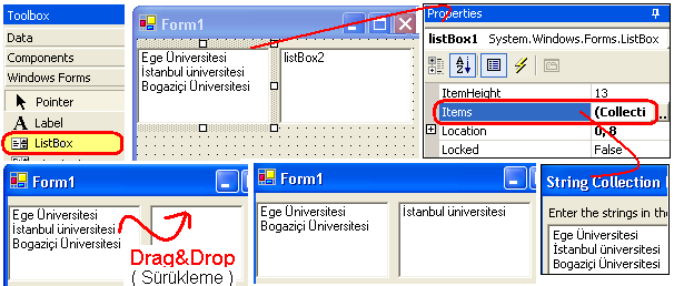 tooltip Objeleri ( resim,textbox,label ) üzerine geldiğimizde açıklama vermesidir. Formun yüklenmesi event ta ( Form1_Load) her obje ( textbox,label,buton ) için tanım yaparız.