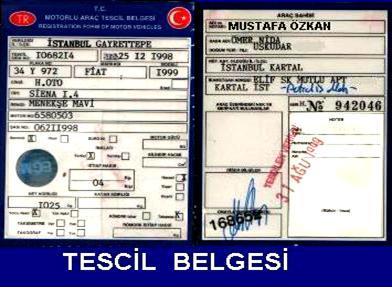 ARAÇLARIN TESCİLİ Araç sahipleri, araçlarını yetkili tescil kuruluşuna tescil ettirmek ve tescil belgesi almak zorundadır.