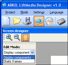 9. LiftMedia Designer Software Usage 9.1. Menu bar 1 2 3 4 5 6 7 8 9 10 1- Project: With this menu tab, you can open new project, open an existing project, save and compile your project.
