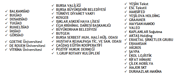 G. ÜNİVERSİTE-SANAYİ İŞBİRLİĞİ GELİŞTİRME UYGULAMA ve ARAŞTIRMA MERKEZİ (ÜSİGEM) Uludağ Üniversitesi ile özel sektör kuruluşları, kamu kurumları ve sivil toplum örgütleri arasındaki iletişimi