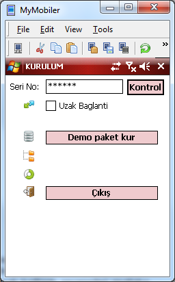 karşınıza seri numarası isteyen alan gelecektir. Seri numaranız yok ise oldugu gibi bırakınız demo olarak kuracaktır.