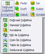 Tasarım ağacında bu komutun iki tane çizim düzlemi içerdiğini göreceksiniz. Düzlemlerden biri delik profili, diğeri delik koordinatları içindir.