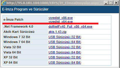 4-)Vcredist x86.exe ve Vcredist x64.exe programlarının kurulumunu; 32 bit işletim sistemlerinde vcredist x86.exe programını kurunuz. 64 bit işletim sistemlerinde, hem vcredist x86.