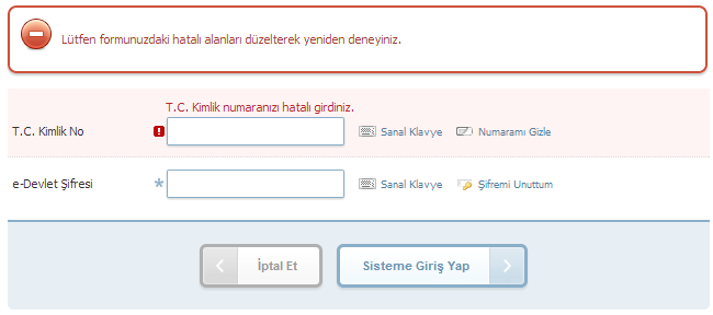 3.7.9. Veri Girişlerinde Kullanıcılara Geri Bildirim Verilmesi 3.7 İlke: Eksik ya da hatalı veri girişleri ile ilgili kullanıcılara geri bildirim verilmelidir.