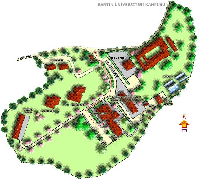 C. İdareye İlişkin Bilgiler 1. Fiziksel Yapı Üniversitemiz merkez kampüsü, Bartın şehir merkezine 5 km uzaklıkta Ağdacı Mahallesi nde Hazineye ait 87.520,00 m² lik alan üzerinde kurulmuştur.