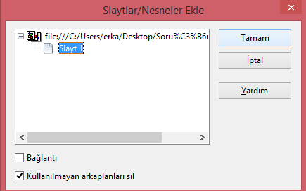 2.5. Farklı Bir Sunumdan Slayt Ekleme Bir sunu içerisinde, daha önceden hazırlanmış olan slaytları kullanmamız