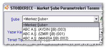 NOT: Kendi şubesi dışındaki şubeleri görme yetkisi verilmemiş kullanıcılar bu liste kutusundan sadece görmeye yetkili olduğu şubeyi seçebilecektir. Desteklenen yazarkasa modelleri aşağıda verilmiştir.