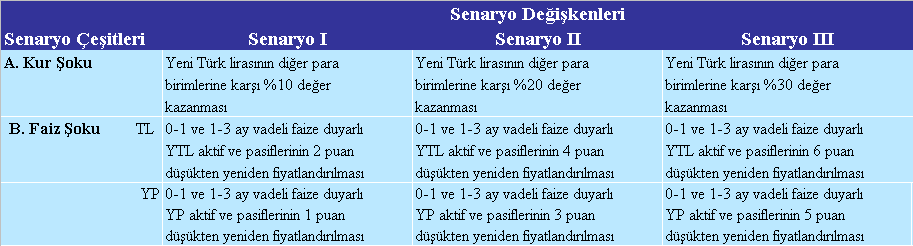 şokunda bile özkaynaklar, zararına yapılacak satışlar sonucu ortaya çıkacak değer kayıplarını karşılayabilecek düzeydedir.