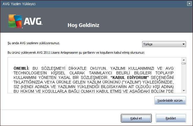 4. AVG Yükleme Süreci Bilgisayarınıza AVG Anti-Virus programını yüklemek için, en güncel yükleme dosyasını edinmeniz gerekir.