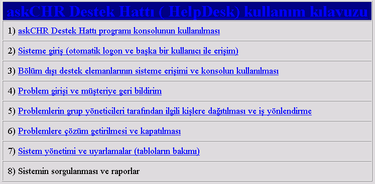 - Problem statüsünü iģleme alan kiģi istiyorsa problem sahibi kiģiye,probleminizle ben ilgileniyorum Ģeklinde mesaj gönderir.