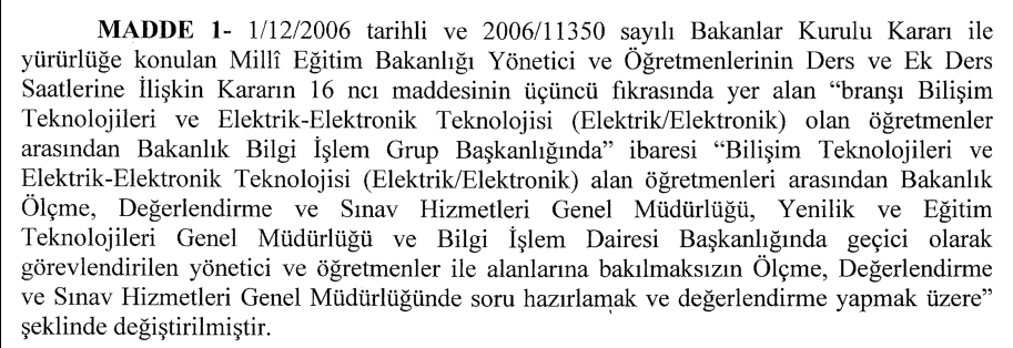 Kanuna göre, Bakanlar Kurulu nca 16/3/2015 tarihinde kararlaştırılmıştır. 24.4.2015/ 29336 R.G.