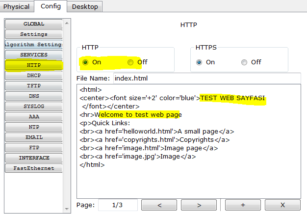 Açılan pencereden bir statik IP ya da ortamda bulunan bir DHCP serverdan otomatik IP verilebilir.