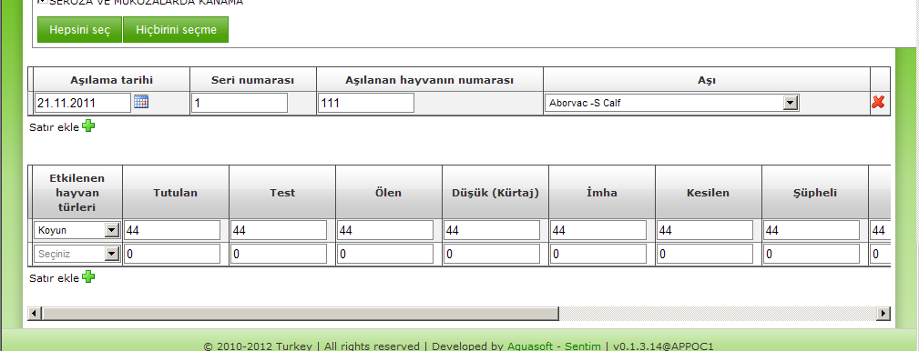 EK-3/4 Ara ziyaret kaydı eğer ikinci veya daha fazla sayıda yapılıyor ise ekrana bir önceki ziyaret ile ilgili bilgiler gelir.